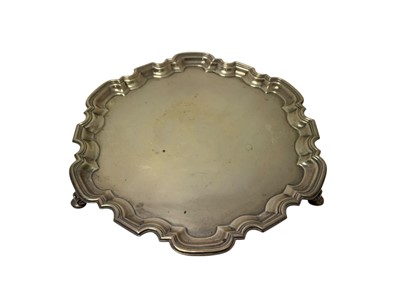 Lot 362 - Late Victorian silver salver