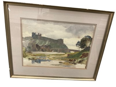 Lot 118 - Early 20th century watercolour - Durham, with small group of pictures and prints. (5)