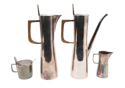 Lot 293 - Contemporary silver four piece coffee set