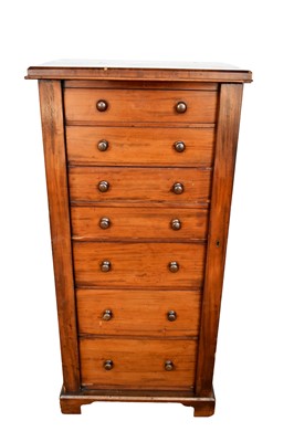 Lot 1390 - Victorian mahogany secretaire Wellington chest