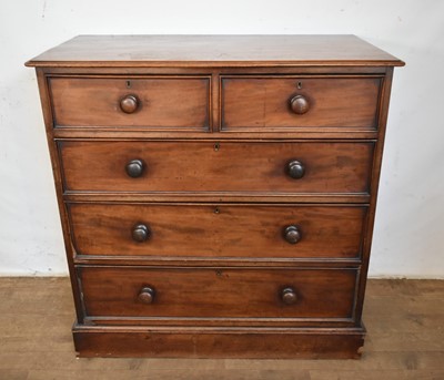Lot 1394 - 19th century mahogany large chest of drawers