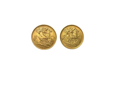 Lot 423 - G.B. - Gold Half Sovereigns Edward VII 1906 VG and George V 1913 AEF (2 coins)