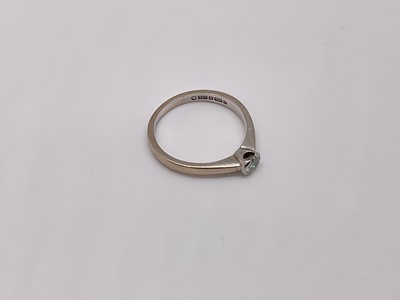Lot 74 - 18ct white gold single stone diamond ring