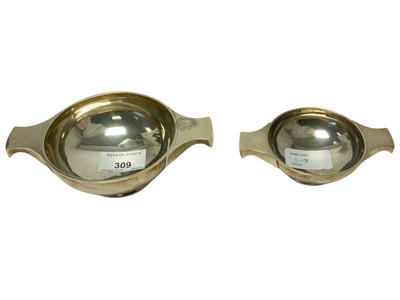 Lot 309 - Two Scottish silver quaich (Edinburgh 1971)