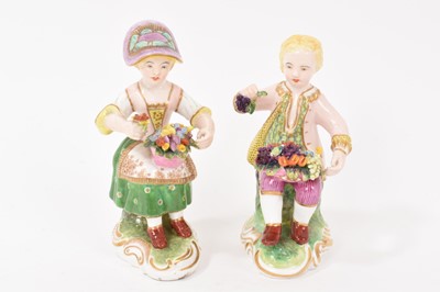 Lot 843 - Pair of Derby (King Street Works) figures of children, circa 1880