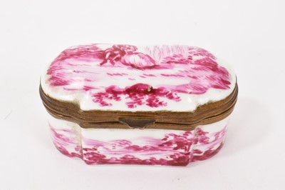 Lot 837 - Continental porcelain gilt metal mounted box, circa 1880