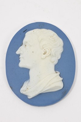 Lot 200 - Wedgwood and Bentley Jasper portrait medallion