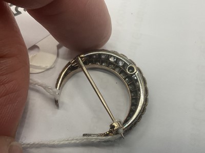 Lot 506 - Victorian diamond crescent brooch