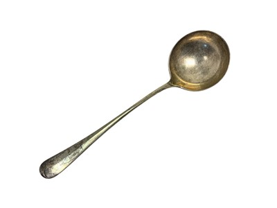 Lot 330 - Silver soup ladle