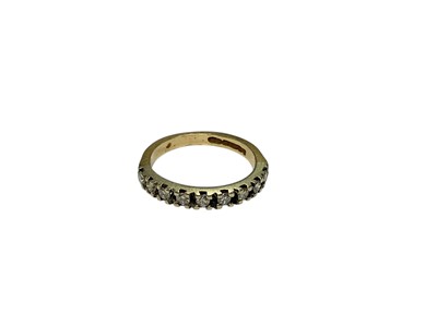 Lot 132 - 9ct gold diamond half eternity ring (Birmingham 1980), size M