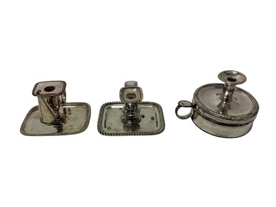 Lot 408 - Three late 18th/early 19th century taper sticks