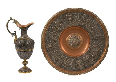 Lot 785 - Victorian electrotype charger and ewer