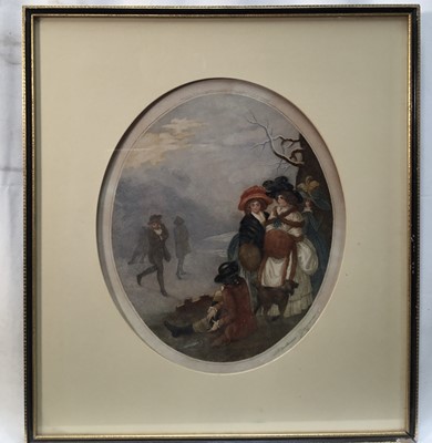 Lot 221 - Set of twelve coloured mezzotints - The Twelve Months of the Year, signed in pencil below Antoine Gaymard, tondo 25cm x 30cm, in glazed Hogarth frames (12)