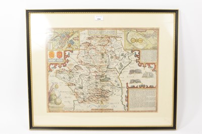 Lot 950 - John Speed - 17th century hand coloured engraved map of Hertfordshire