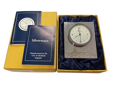 Lot 256 - Carr's silver mounted timepiece in fitted case (London 2000)