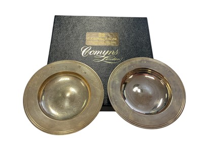Lot 257 - Two silver William Comyns armada dishes, in a related box