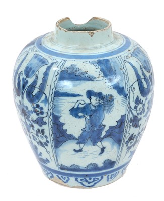 Lot 28 - Antique delftware vase