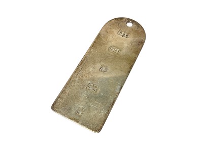 Lot 226 - Contemporary silver bookmark, (Sheffield, no date letter), maker R&D, 22.8 grams, 8cm in length.