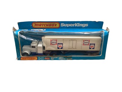 Lot 1740 - Matchbox SuperKings Peterbilt Refrigeration Truck Langnese Iglo, Christian Salvesen, Glaces Gervais, Euro Express & Pepsi, all in window boxes No.K-31 (5)