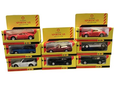 Lot 1725 - Matchbox Classic Vehicle Gift Sets, Shell Classic Sports Cars, Lledo & Dinky, boxed (1 box)