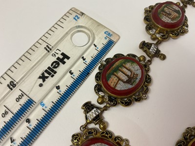 Lot 499 - 19th century Italian micro-mosaic necklace