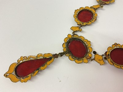 Lot 499 - 19th century Italian micro-mosaic necklace