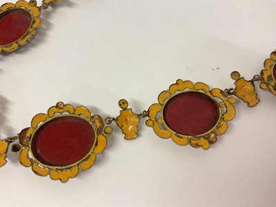 Lot 499 - 19th century Italian micro-mosaic necklace