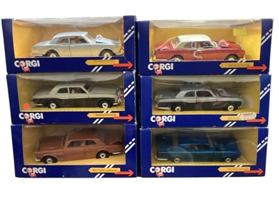 Lot 1716 - Corgi diecast Rolls Royce Corniche (6 versions) and others, plus Matchbox Dinky Collection, all boxed (2 boxes)