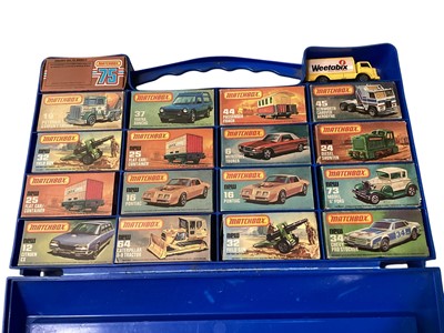 Lot 1721 - Matchbox Carry Case with 1-75 Series diecast vehicles, boxed (3)
