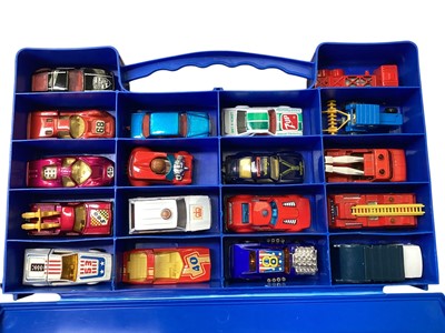 Lot 1722 - Matchbox Carry Case with Superfast 1-75 Series diecast vehicles (5)