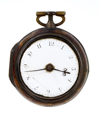 Lot 709 - George III pair cased pocket watch
