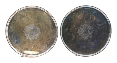Lot 345 - Pair of late 17th century silver plates