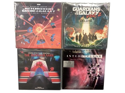 Lot 2206 - Selection of Sci Fi LP Records Movie Sound Tracks including Blade Runner, Mad Max, Alien, The Hitchhikers Gude to the Galaxy, Guardians of the Galaxy, Interstellar, The Matrix, Batman v Superman...