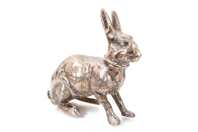 Lot 403 - Silver novelty castor in the form of a hare