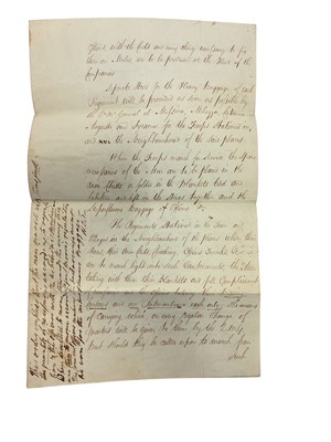Lot 80 - Lt. General Henry Wynyard, rare Napoleonic period handwritten military report in Italian entitled ' Miliary Observations on the Valdi Noto made in June 1806 by Captain Pritchard and a Sicilian En...
