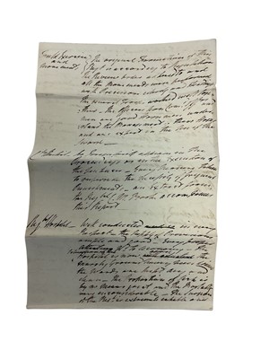 Lot 80 - Lt. General Henry Wynyard, rare Napoleonic period handwritten military report in Italian entitled ' Miliary Observations on the Valdi Noto made in June 1806 by Captain Pritchard and a Sicilian En...