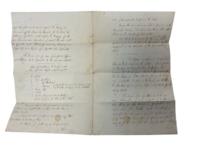 Lot 80 - Lt. General Henry Wynyard, rare Napoleonic period handwritten military report in Italian entitled ' Miliary Observations on the Valdi Noto made in June 1806 by Captain Pritchard and a Sicilian En...