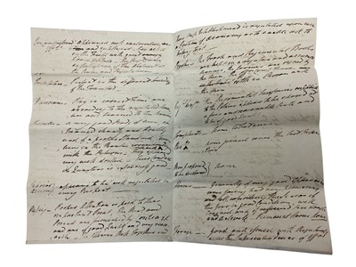 Lot 80 - Lt. General Henry Wynyard, rare Napoleonic period handwritten military report in Italian entitled ' Miliary Observations on the Valdi Noto made in June 1806 by Captain Pritchard and a Sicilian En...