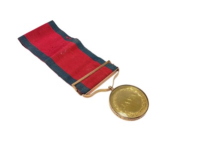 Lot 40 - The Field Officer's Gold Medal for Java, awarded to Major P. Vans Agnew, Madras Army, of small type, completed with gold ribbon buckle, glazed lunettes and original ribbon. N.B. Majo...