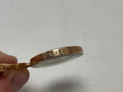 Lot 40 - The Field Officer's Gold Medal for Java, awarded to Major P. Vans Agnew, Madras Army, of small type, completed with gold ribbon buckle, glazed lunettes and original ribbon. N.B. Majo...