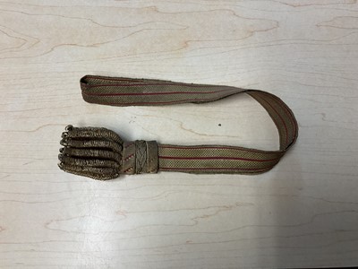 Lot 42 - Early 19th century British Officer's sword knot with bullion wire work decoration.