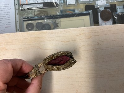 Lot 42 - Early 19th century British Officer's sword knot with bullion wire work decoration.