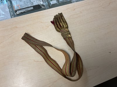 Lot 42 - Early 19th century British Officer's sword knot with bullion wire work decoration.