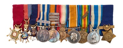 Lot 47 - Fine Victorian and later miniature medal group, awarded to Brigadier General J. F. Erskine, C.B., C.M.G., M.V.O. comprising Companion of the Bath (in gold and enamel)...