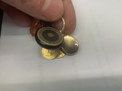 Lot 523 - Group of antique fobs on a gold split ring