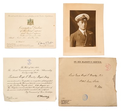 Lot 54 - Fine First World War and later naval medal group comprising 1914 - 15 Star, Lieut. H. S. Bowlby R.N. War, Victory medal with Mentioned in Despatches (M.I.D. Oak leaf)...