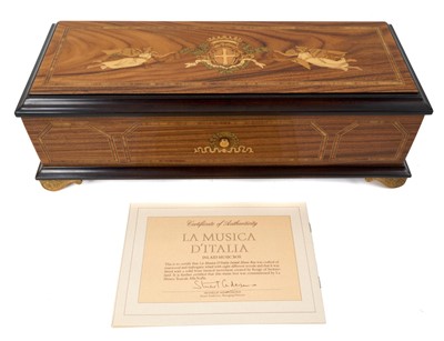 Lot 885 - Good quality modern Swiss music box
