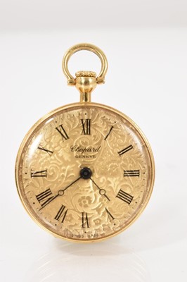 Lot 718 - Chopard gold fob watch
