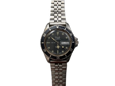 Lot 82 - 1980s Avia-Matic Automatic 'Devils Diver' 666 feet stainless steel wristwatch