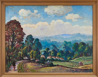 Lot 1063 - Paul Earee (1888-1968) oil on board - Extensive Rural Landscape, signed, 70cm x 91cm, framed